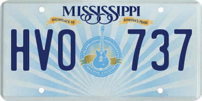 MS license plate HVO737