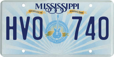 MS license plate HVO740