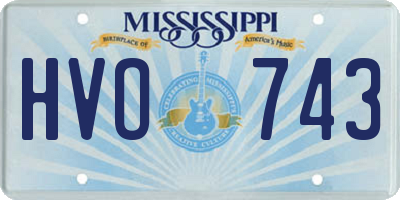 MS license plate HVO743