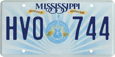 MS license plate HVO744