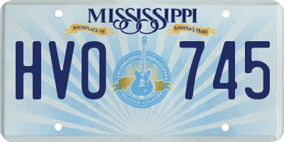 MS license plate HVO745