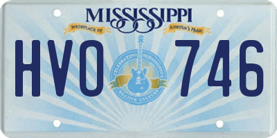MS license plate HVO746