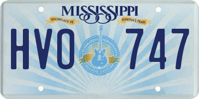 MS license plate HVO747