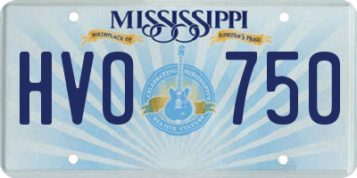 MS license plate HVO750