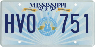 MS license plate HVO751