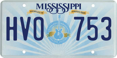 MS license plate HVO753