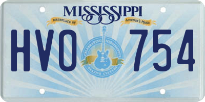 MS license plate HVO754