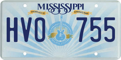 MS license plate HVO755