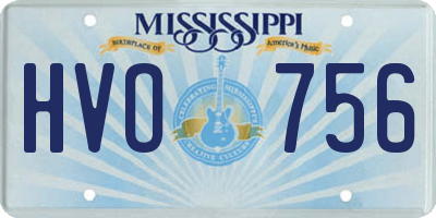 MS license plate HVO756