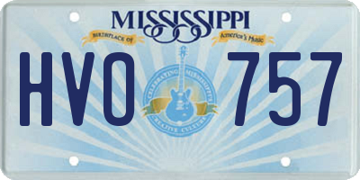 MS license plate HVO757
