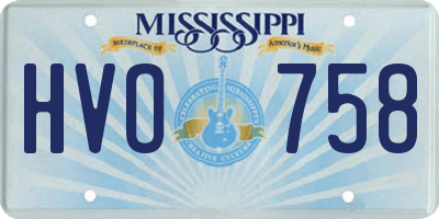 MS license plate HVO758