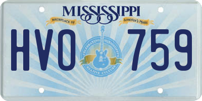 MS license plate HVO759