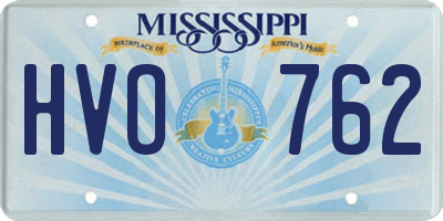 MS license plate HVO762