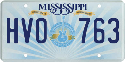 MS license plate HVO763