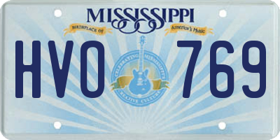 MS license plate HVO769