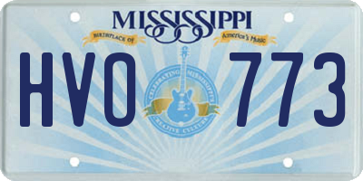 MS license plate HVO773