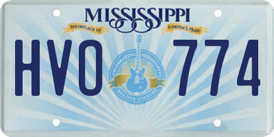 MS license plate HVO774
