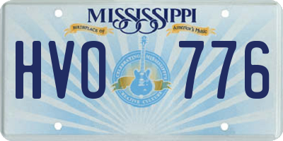 MS license plate HVO776