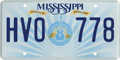 MS license plate HVO778