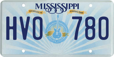 MS license plate HVO780