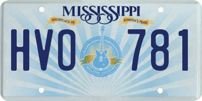 MS license plate HVO781