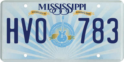 MS license plate HVO783