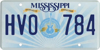 MS license plate HVO784