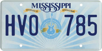 MS license plate HVO785