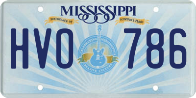 MS license plate HVO786