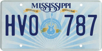 MS license plate HVO787
