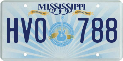 MS license plate HVO788