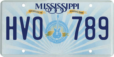 MS license plate HVO789