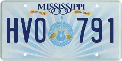 MS license plate HVO791
