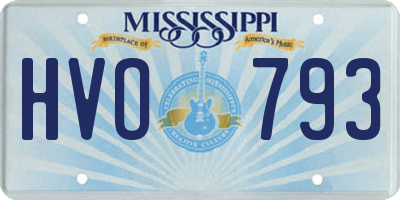 MS license plate HVO793