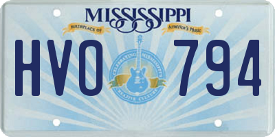MS license plate HVO794