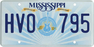 MS license plate HVO795