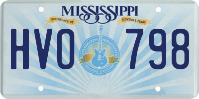 MS license plate HVO798