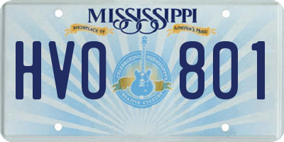 MS license plate HVO801