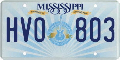 MS license plate HVO803