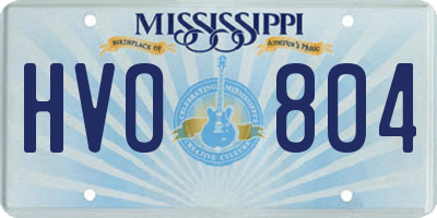 MS license plate HVO804