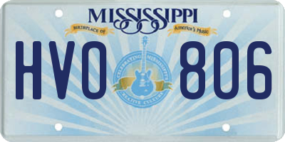 MS license plate HVO806
