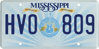 MS license plate HVO809