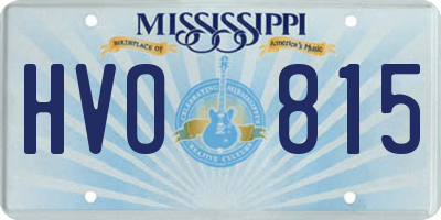 MS license plate HVO815