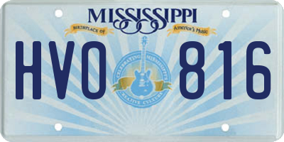 MS license plate HVO816