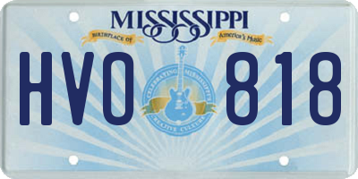 MS license plate HVO818