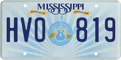 MS license plate HVO819