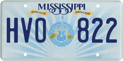 MS license plate HVO822
