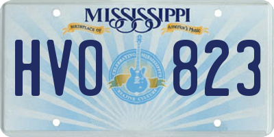 MS license plate HVO823