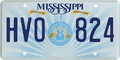MS license plate HVO824