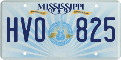 MS license plate HVO825